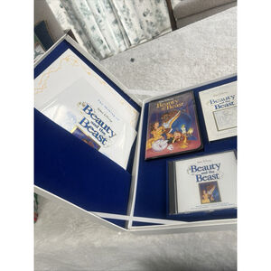 1992 Disney Beauty & the Beast Deluxe Collector’s Set Sealed Items & Lithograph
